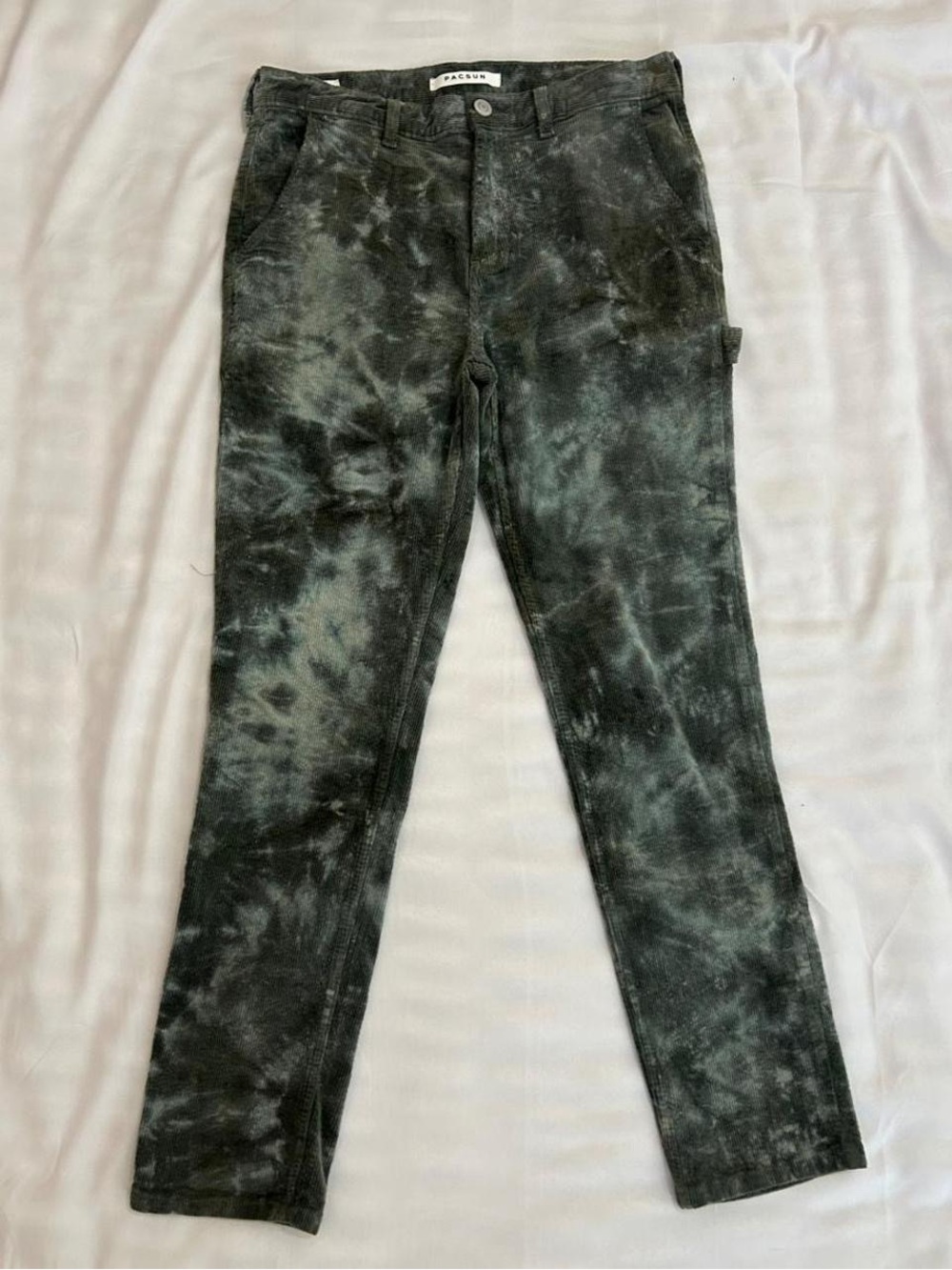 PacSun Corduroy Carpenter Pants - Olive Green